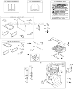 Page A Diagram and Parts List for 91200 0002-1385 Briggs and Stratton Engine